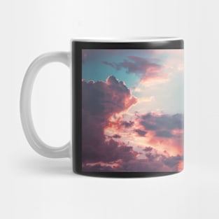 Blue sky, pink clouds Mug